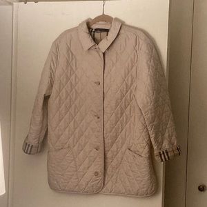 Burberry Diamond Quilted Jacket -Ivory-XL